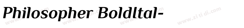 Philosopher BoldItal字体转换